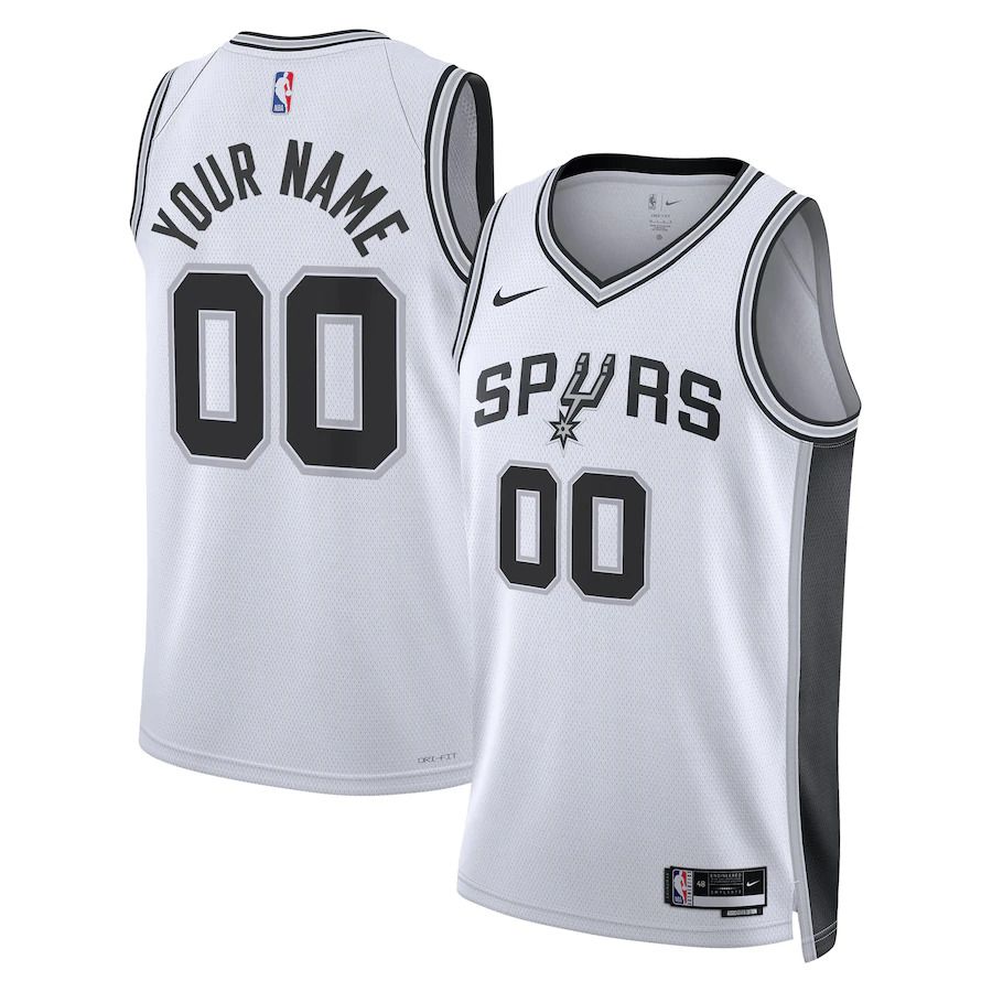 Men San Antonio Spurs Nike White Association Edition 2022-23 Swingman Custom NBA Jersey->sacramento kings->NBA Jersey